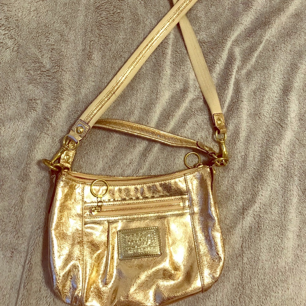 Metallic Gold Poppy by Coach purse